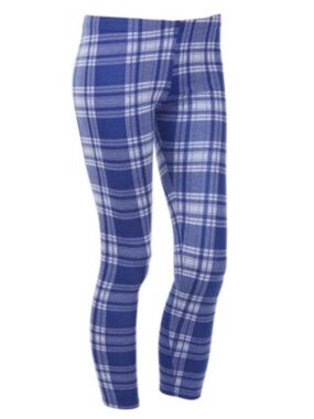 💞 New Little Girls Size Small Blue & Gray Plaid Skinny Leggings